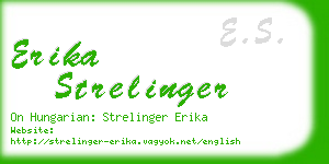 erika strelinger business card